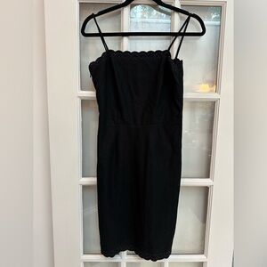 Susan Lazar Wool Elegant Black Classic Cocktail Eyelet Dress Women’s Size 2 XS